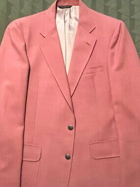MENS LIGHTWEIGHT ALL WOOL BLAZER IN CORAL BY JOSEPH BANKS